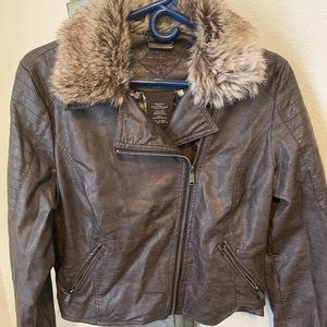 Cute leather looking jacket